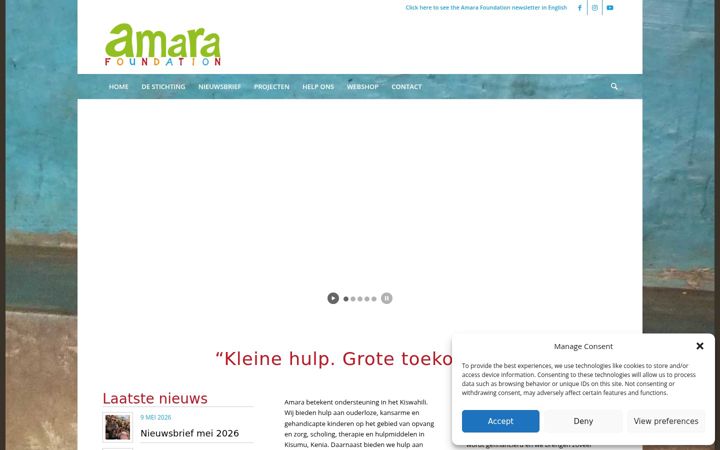 Ekrano kopija amarafoundation.org