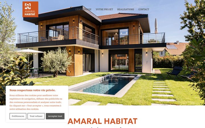 Screenshot of amaral-habitat.com