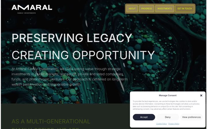 Screenshot of amaralinvestments.com