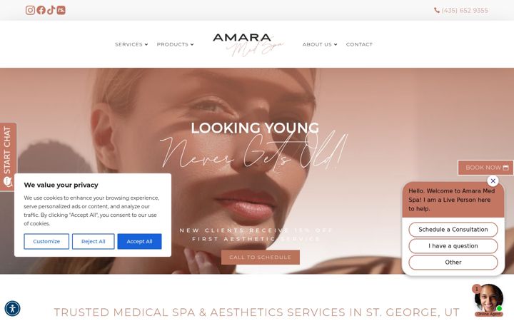Zrzut ekranu amaramedspa.com