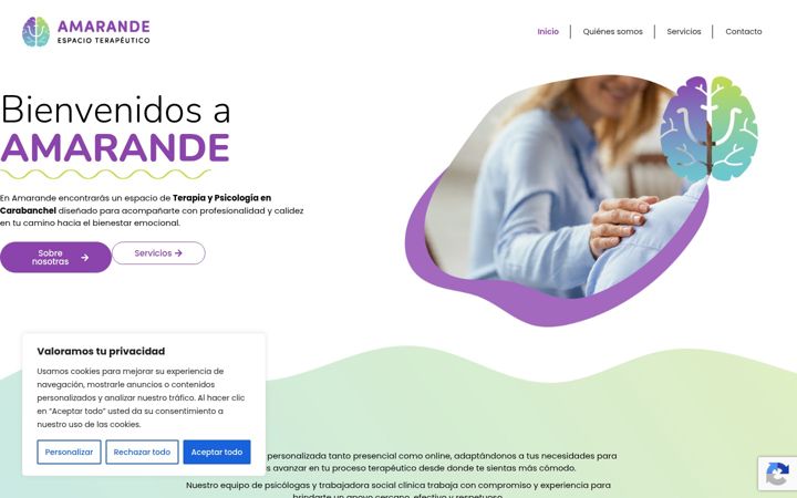 Zrzut ekranu amarandeterapia.com