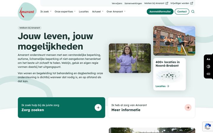 Screenshot of amarant.nl