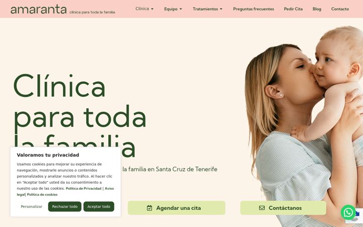 Zrzut ekranu amarantaclinica.com