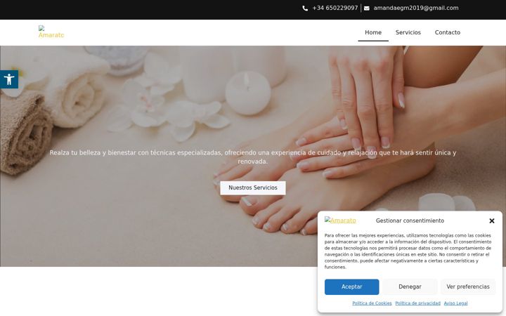Screenshot of amarantobeautystudio.es