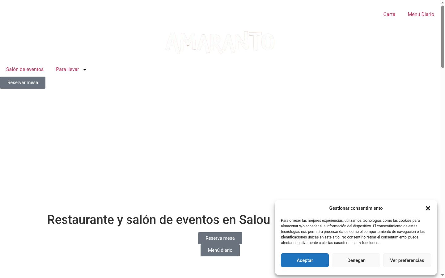 Screenshot of the consent banner shown before any interaction