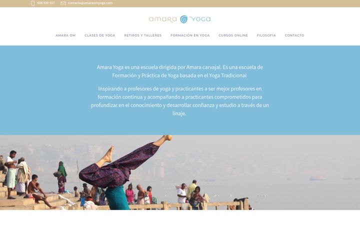 Screenshot of amaraomyoga.com