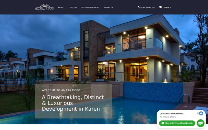 Screenshot of amararidge.com