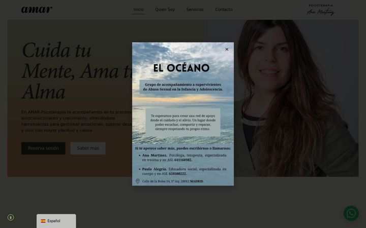 Screenshot of amarbyanamartinez.com