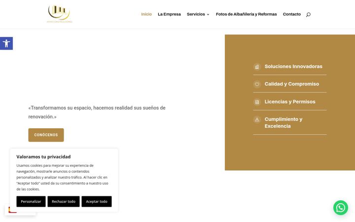 Screenshot of amarconstrucciones.com