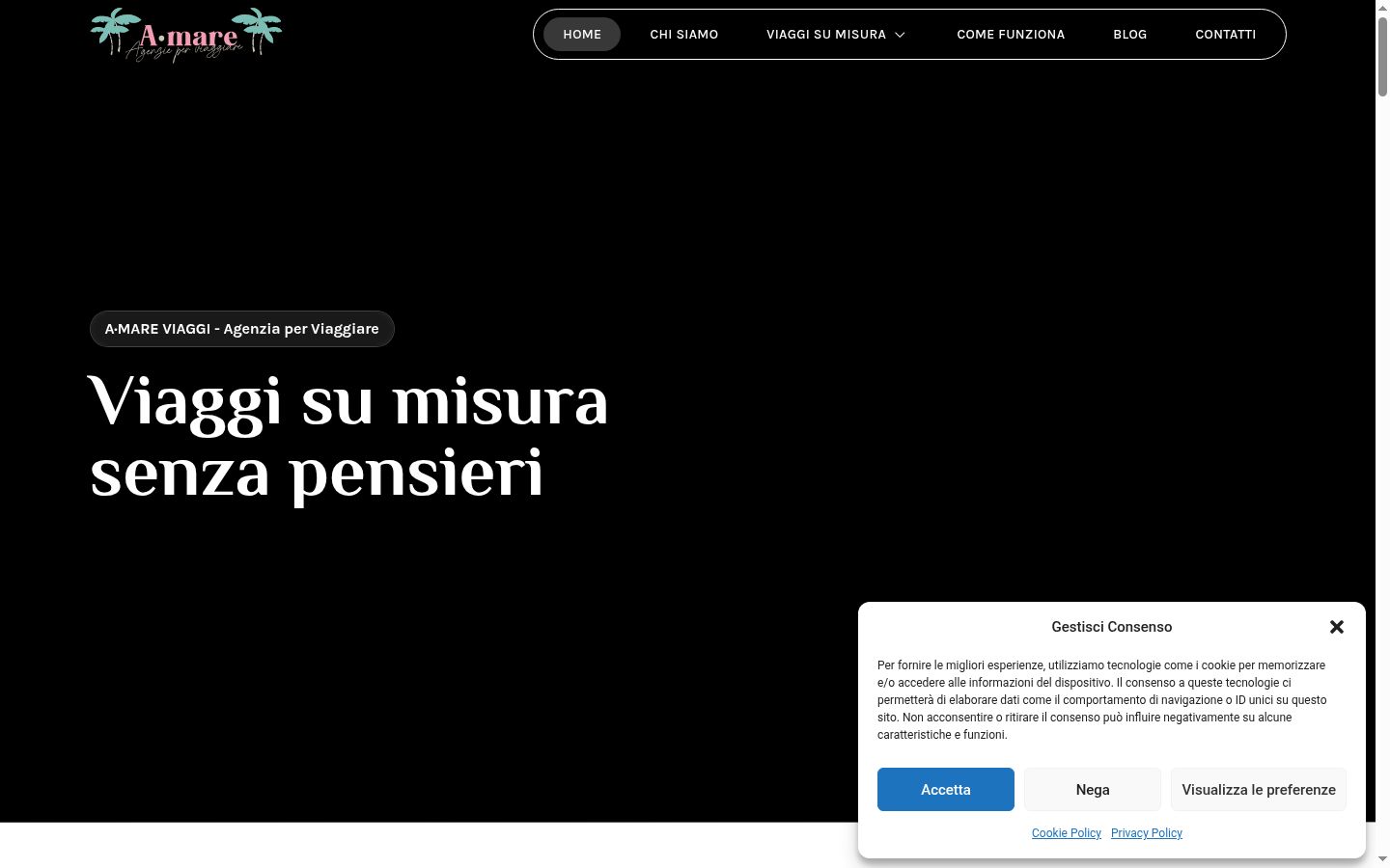 Posnetek zaslona pasice za privolitev, prikazane pred kakršno koli interakcijo