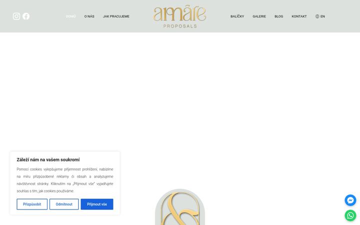 Screenshot of amareproposals.cz