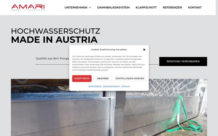 Screenshot of amari-hochwasser.at