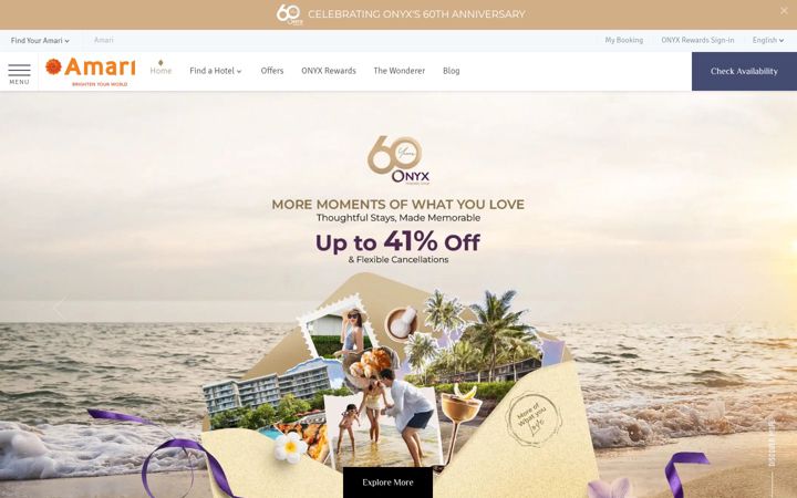 Screenshot of amari.com