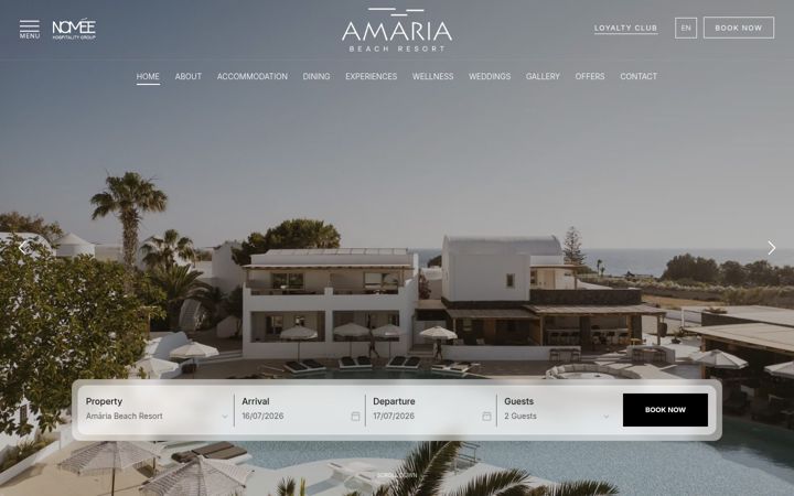 Snimka zaslona za amariaresort.com