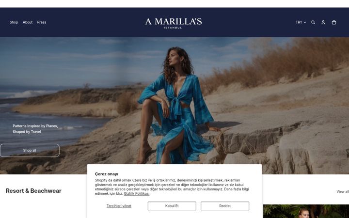 Screenshot of amarillasistanbul.com