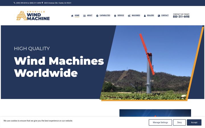 Screenshot of amarillowind.com