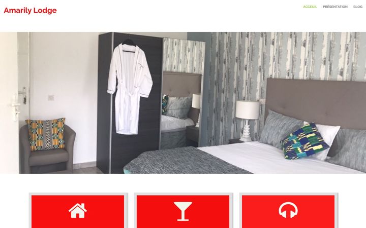 Screenshot of amarilylodge.com