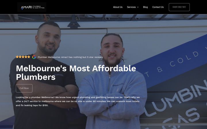 Capture d'écran de amariplumbingandgasfitting.com.au