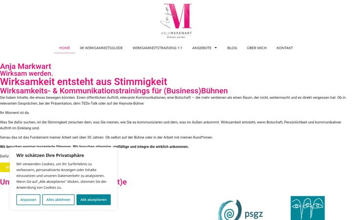 Screenshot of amarkwart.com