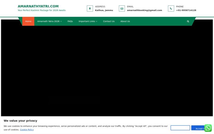 Screenshot of amarnathyatri.com