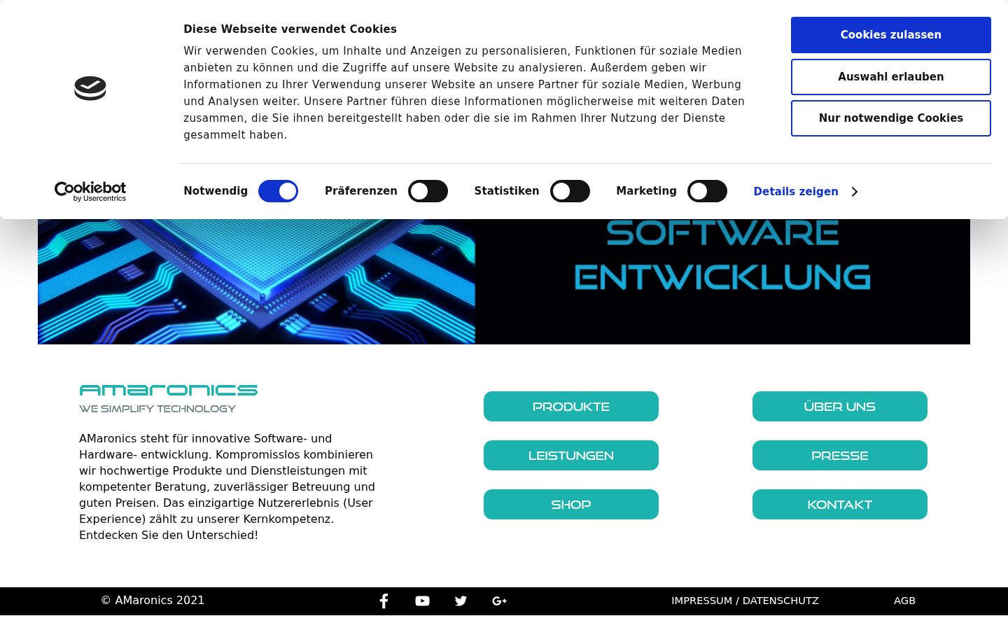 Screenshot of the consent banner shown before any interaction