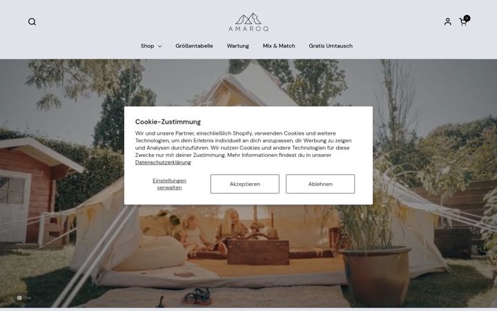 Screenshot of amaroq-glamping.de
