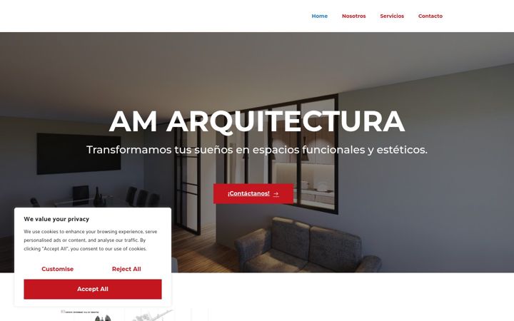 Screenshot of amarquitecturalamancha.com