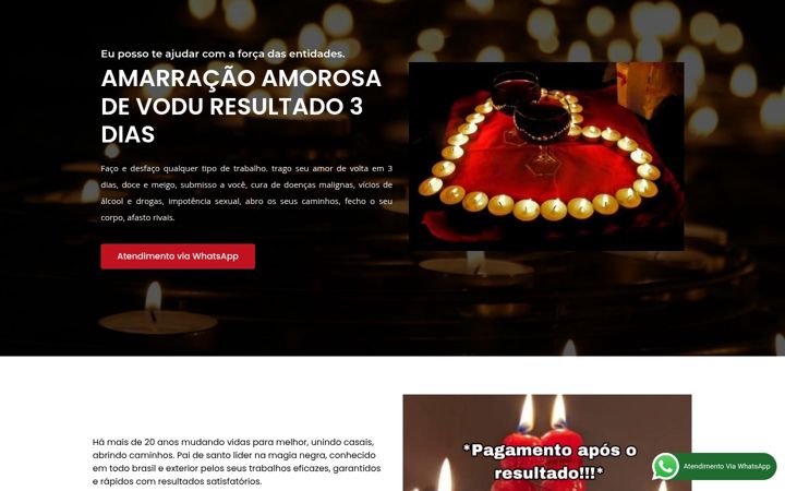 Screenshot stránky amarracaoamorosavodu.com.br