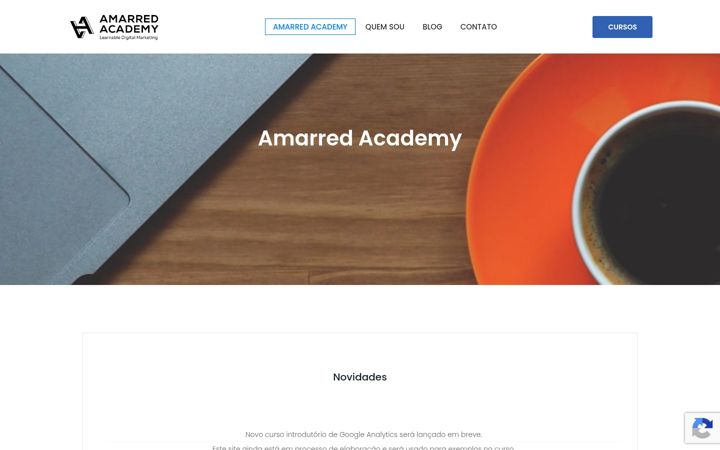 Screenshot stránky amarredacademy.com.br