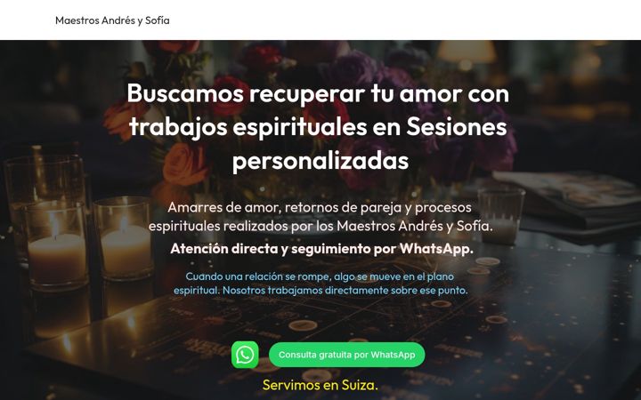 Screenshot of amarres247.com