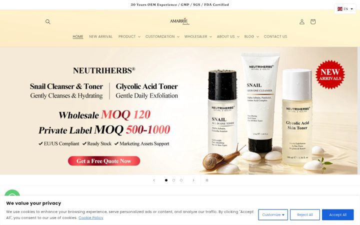 Screenshot of amarrie.com