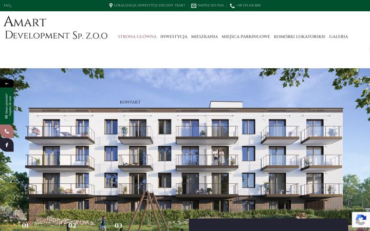 Kuvakaappaus sivustosta amartdevelopment.pl