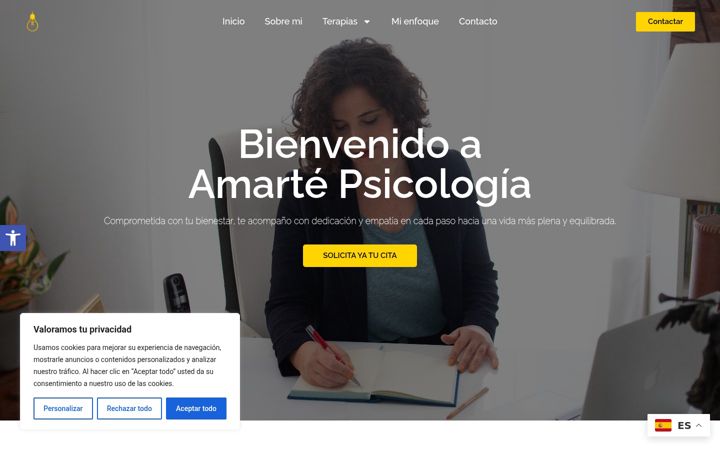 Screenshot of amartepsicologia.es