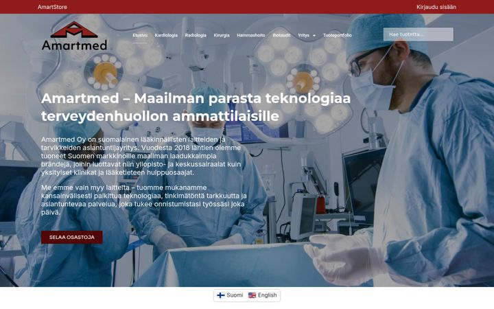 Screenshot von amartmed.fi