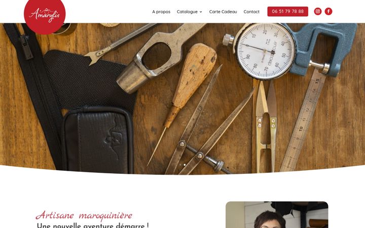 Екранна снимка на amarylis-maroquinerie.fr