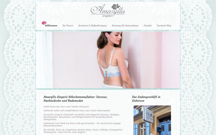 Zrzut ekranu amaryllis-lingerie.de