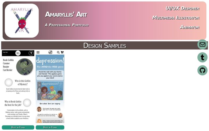 Screenshot of amaryllisart.com