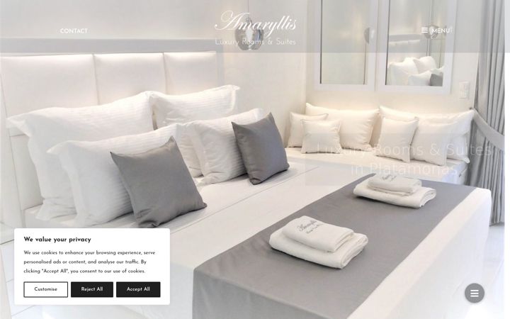 Capture d'écran de amaryllisluxuryrooms.gr