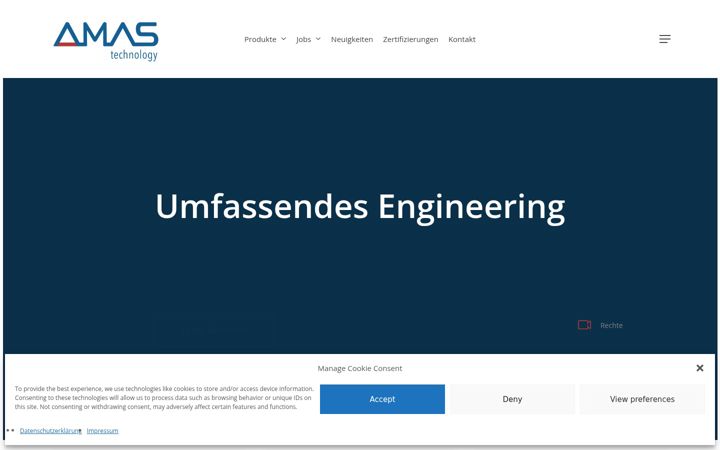 Zrzut ekranu amas-gmbh.de