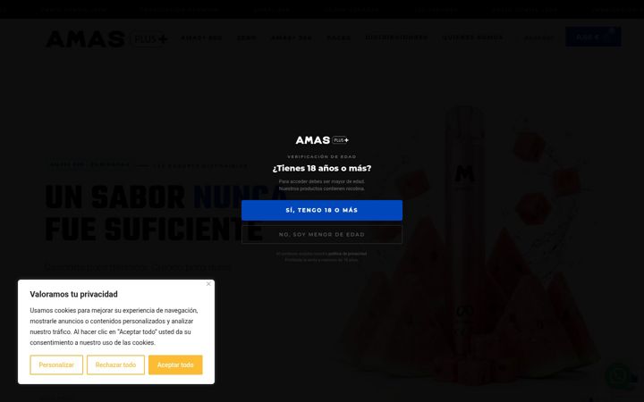 Ekrānuzņēmums no amas.es