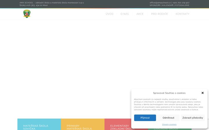 Екранна снимка на amaschool.cz