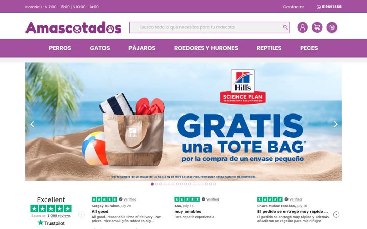 Screenshot ta' amascotados.com