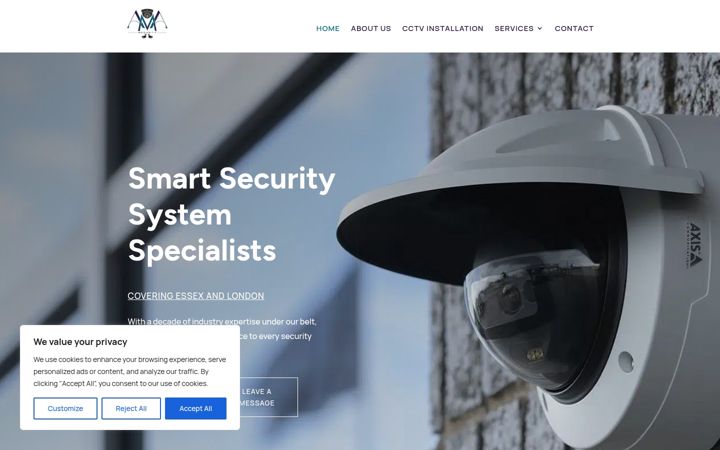 Screenshot of amasecurity.co.uk