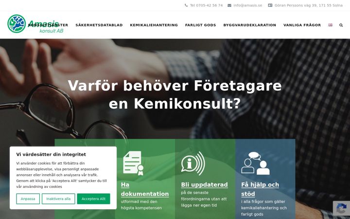 Screenshot of amasis.se