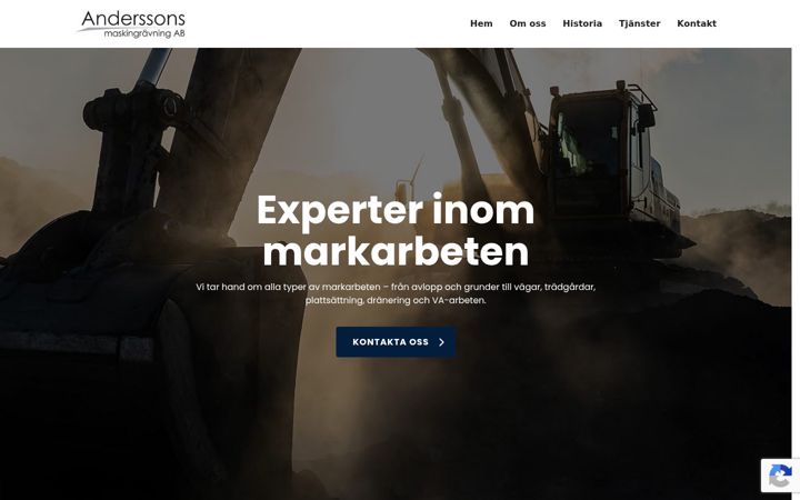 Screenshot of amaskingravning.se