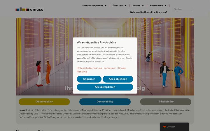Screenshot of amasol.de