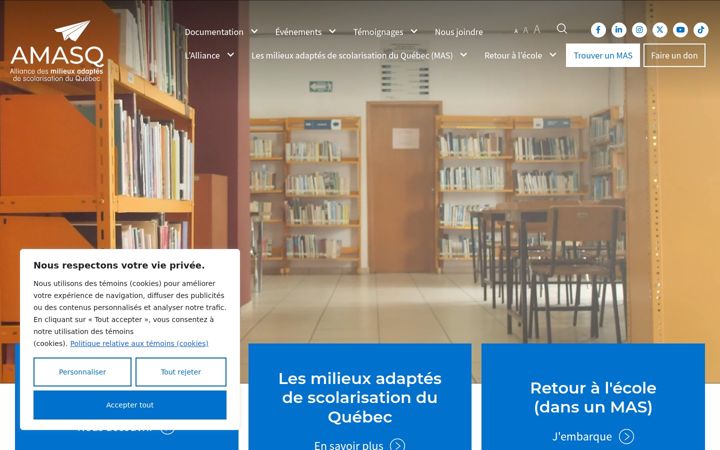 Kuvakaappaus sivustosta amasq.org