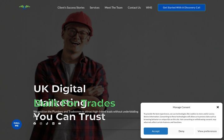 Screenshot του amassleads.co.uk