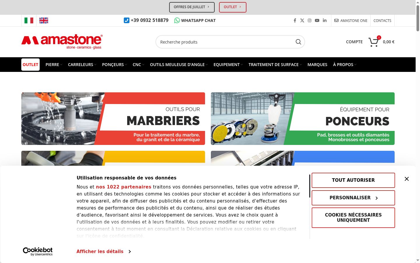 Screenshot des Einwilligungsbanners vor jeglicher Interaktion