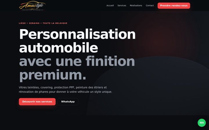 Screenshot of amastyle.be
